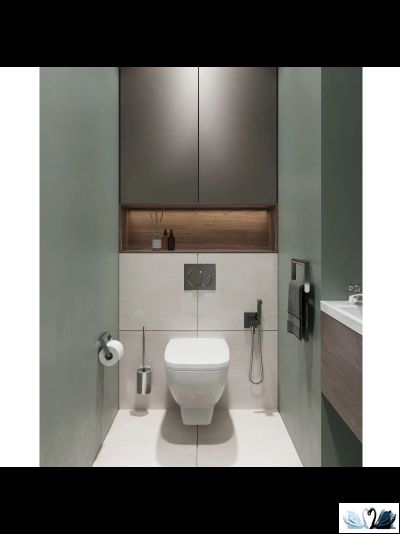 Комплект ПЭК Santek Нео 1.WH50.1.543. Инсталляция с кнопкой (хром, глянец) и подвесной унитаз с сиденьем микролифт