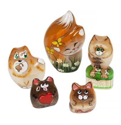 Фигурки из камня селенит в ассортименте