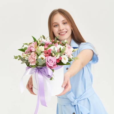 Шляпная коробка Rose&White