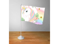Флажок настольный Единорог №7