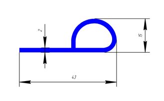 Р-ОБРАЗНЫЙ УПЛОТНИТЕЛЬ D15L43