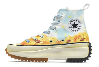 Converse Run Star Hike High Top Flower белые с принтом