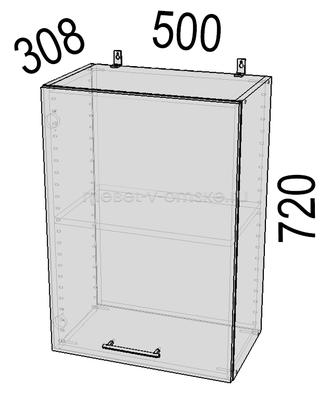 Шкаф кухонный "Бронкс" А-50 (500)