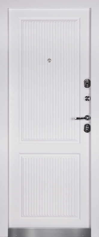 Металлическая входная дверь «Брента» белая эмаль