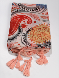 Палантин "Мультиколор " кисточки