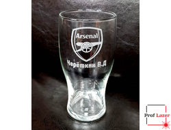 Пивной бокал с гравировкой Arsenal