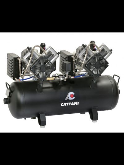 Компрессор стоматологический "CATTANI" типа тандем двухцилиндровый (c осушителем,320 л/мин, ресивер 100 л, 3-х фазный) Cattani (Италия)