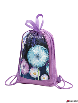 Мешок для обуви ЮНЛАНДИЯ с ручками, боковой карман на молнии, 46×36 см, «Flowers». 271065