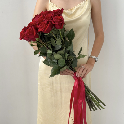 15 роз премиум 70 см