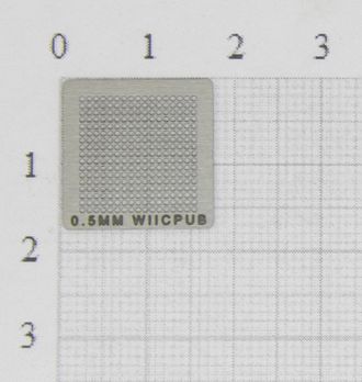 Трафарет BGA для реболлинга игровой консоли WII CPUB 0,5 мм
