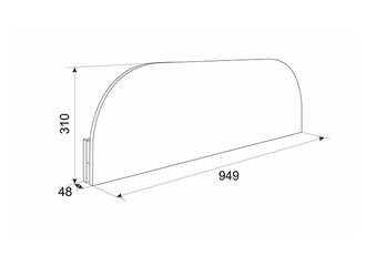 "ОГРАНИЧИТЕЛЬ ДЛЯ КРОВАТИ" Размер: ш=949 мм, г=48 мм, в=310 мм