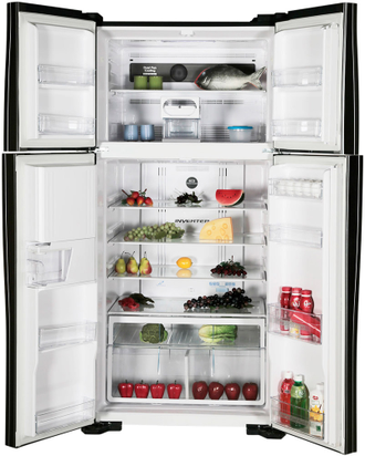 Холодильник Hitachi R-W 662 PU7 GGR, графитовое стелко