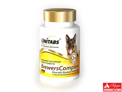 Витамины Unitabs BreversComples Q 10 д/крупн.собак 100таб. пивные дрожжи U202