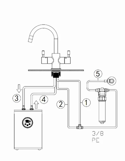 Система мгновенного кипячения воды 2в1 AQUAHOT 2200 BN