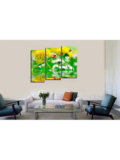 Модульная картина "Семья божьих коровок"