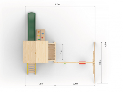 Детская игровая площадка RussSport Антошка с покраской