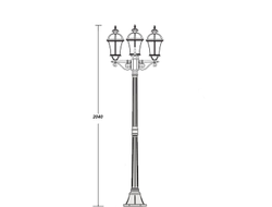 Светильники садово-парковые ROME 3L(h=2880mm)