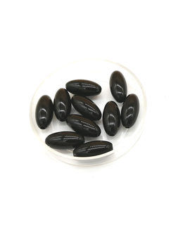 Бусины пластиковые фигурные, 16*6 мм рис черный