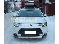 Защита переднего бампера овал d75/42 Mitsubishi Outlander (2012-2015)