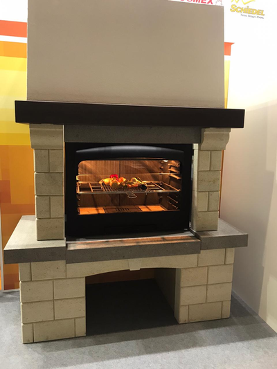 Каминная облицовка ЕВРОПЕЙСКИЕ КАМИНЫ Сантандер под гриль-топку "Hergom"