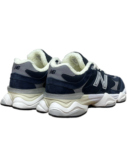 New Balance 9060 Navy White с мехом