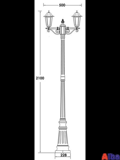 Petersburg S 79809B bl Парковый светильник