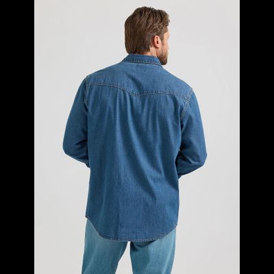 Рубашка Wrangler® Classic Denim Western Snap Shirt