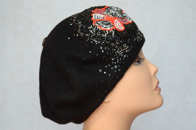 Итальянский женский берет из фетра Vizio Collezione фото фетровых женских беретов и шляп Италии