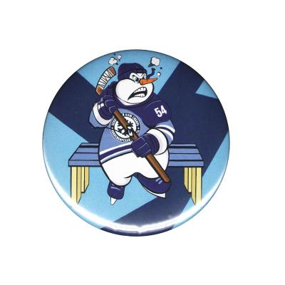 Значок закатной ХК "СИБИРЬ" (Снеговик на скамейке) 21