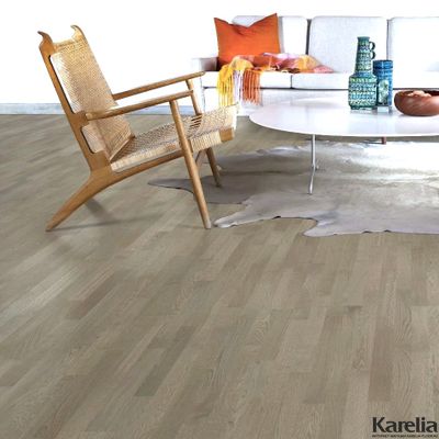 Паркетная доска Karelia Дуб Story Soft Grey Matt 3S купить в интернет-магазине karelia-floor.ru