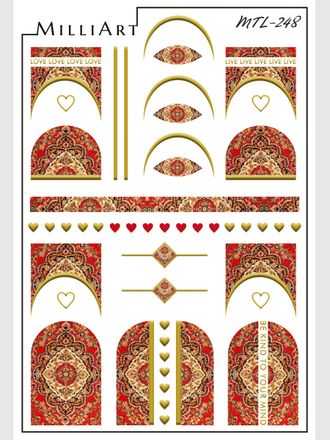 Слайдер-дизайн MilliArt Nails Металл MTL-248