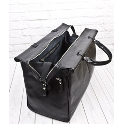 Кожаный саквояж Veano Premium black (арт. 4004-51)