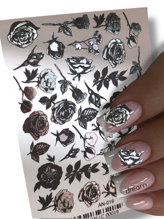 Фольгированные слайдеры Серебро AN-019