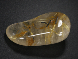 Кварц с рутилом (рутиловый), галтовка, Бразилия (34*16*12 мм, 10,8 г) №35194