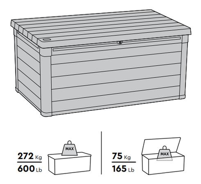 Сундук Кортина  570л, графит