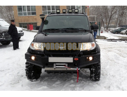 Передний силовой бампер без дуг серии Трофи на УАЗ Патриот, УАЗ Пикап 2005- (02.003.07)