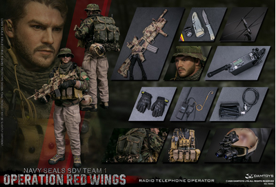 Радист, Операция «Красные крылья» - Коллекционная ФИГУРКА 1/6 scale Operation Red Wings NAVY SEALS  SDV TEAM 1 Radio Telephone Operator (78081) - DAMTOYS
