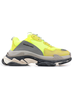 Balenciaga Triple S Neon Yellow Grey