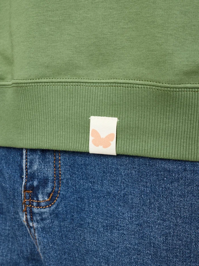 МУЖСКОЙ СВИТШОТ ОЛИВА "ЦВЕТОЧНЫЕ КЕДЫ"