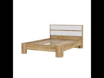 Хелен КР 02 Кровать 140 с ортопедом 1470х930х2115 крафт золотой/белый