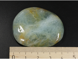 Берилл голубой (Аквамарин), полировка плоская, Бразилия (43*37*7 мм, 22 г) №35650