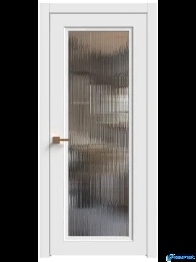 Межкомнатная остеклённая дверь с покрытием ПВХ Рино 1 ДО стекло Флутс купить в Челябинске | КВИРТЕК