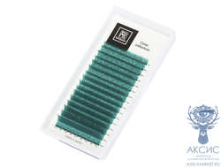 Цветные ресницы Barbara (изумрудные №1) МИКС