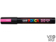 Акриловый Маркер Uni POSCA PC-5M 1,8-2,5мм, овальный наконечник, флуоресцентный розовый