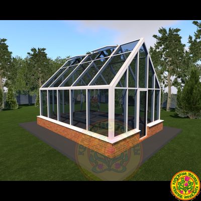 Зимняя теплица ДОНАЛЬД в классическом английском стиле с двускатной крышей размером 6000 х 4000  мм