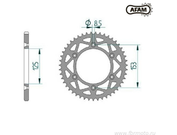 11212-52 Звезда ведомая (алюминий) с самоочисткой AFAM 11212-52 (11212+52)