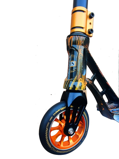 Трюковой самокат Yezz WOW 3.0 MS-185W оранжевый