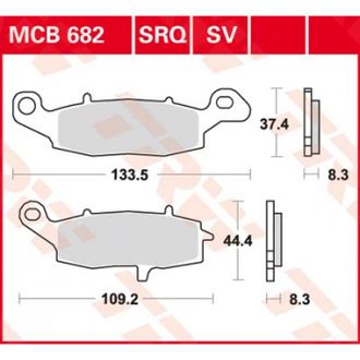Тормозные колодки TRW MCB682SV для Kawasaki // Suzuki (Sinter Street SV)