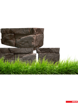 Угол "КАРПАТЫ", бетон, цв.Темно-Коричневый PULL