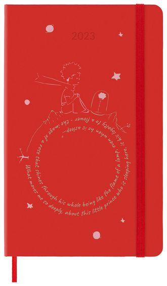 Еженедельник Moleskine 2023 LE L`PETIT PRINCE Large красный Rose